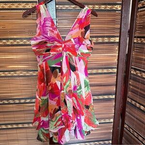 🌟3/$20🌟 Donna Ricco New York 4P Multi Color 100% silk floral dress